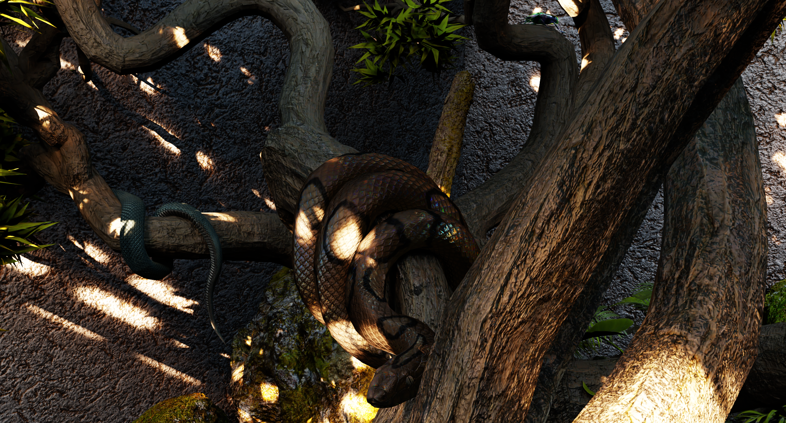Wave-optical rendering, additional scene 2